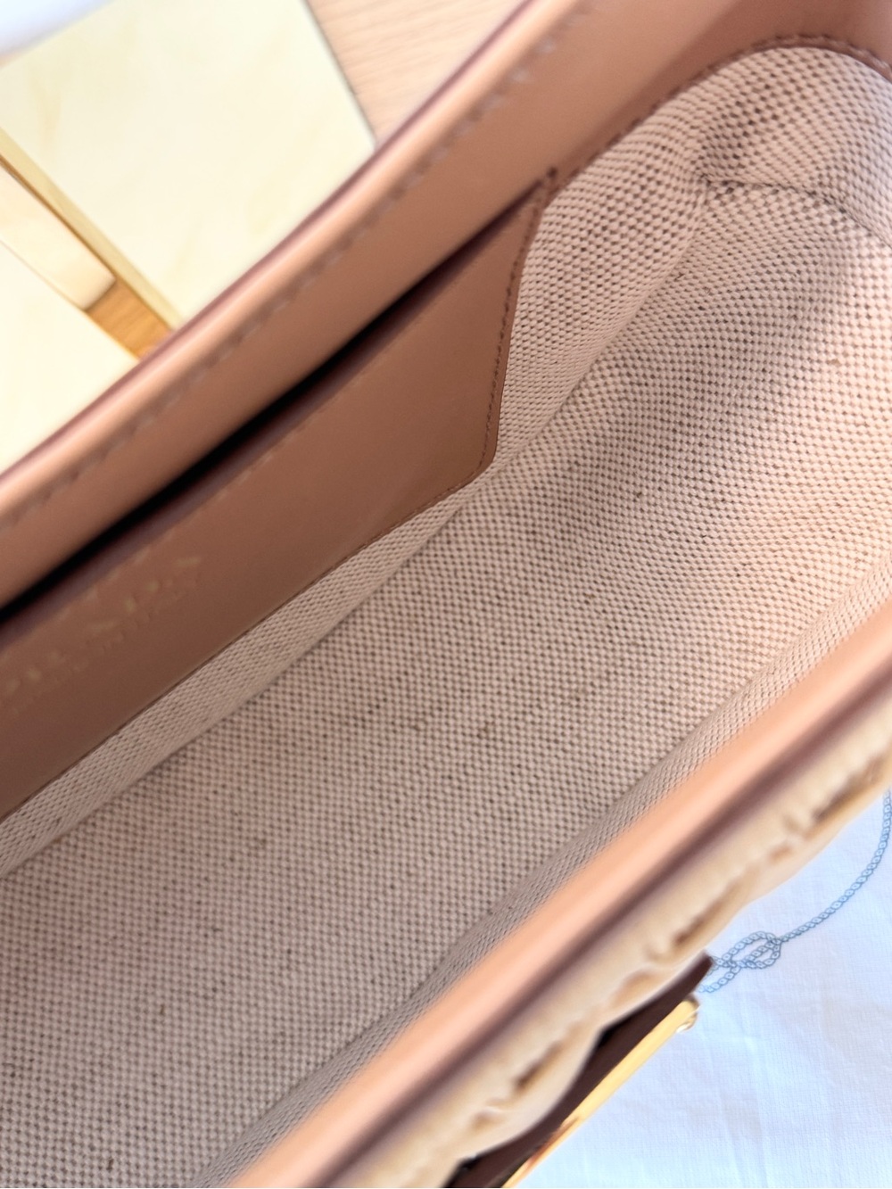 PRADA Wicker and Leather Arqué Top Handle Bag - Picture 14 of 16